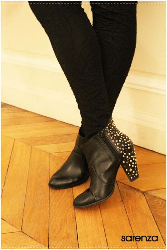 bottines zara cloutées