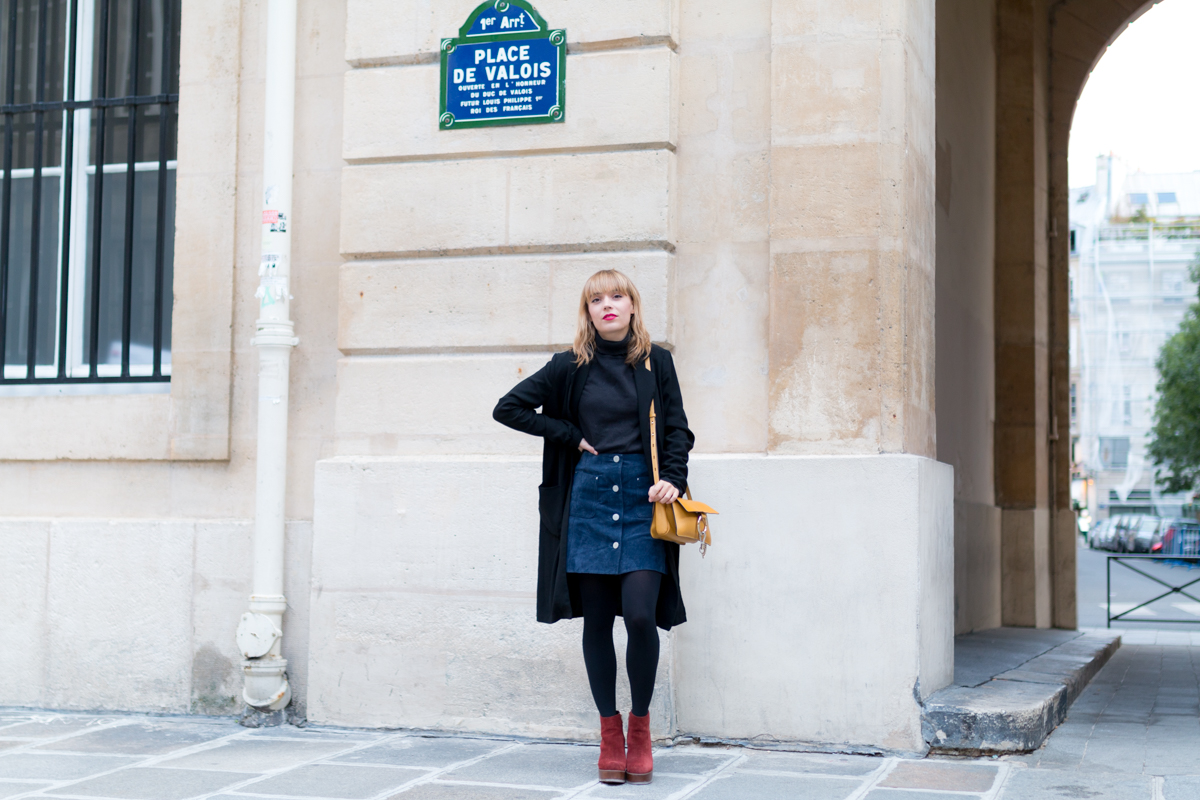 Look Paris jupe en daim et pull col roulé  I Sp4nkblog-12