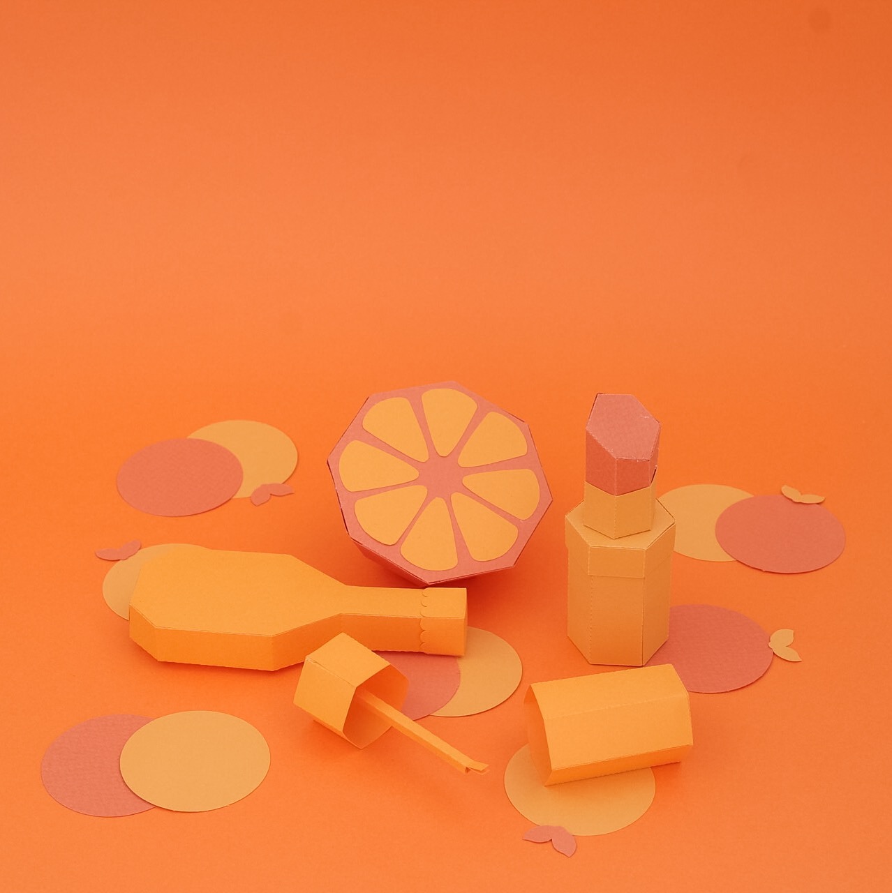 Orange Montage papier coloré : color papercut l Sp4nkblog