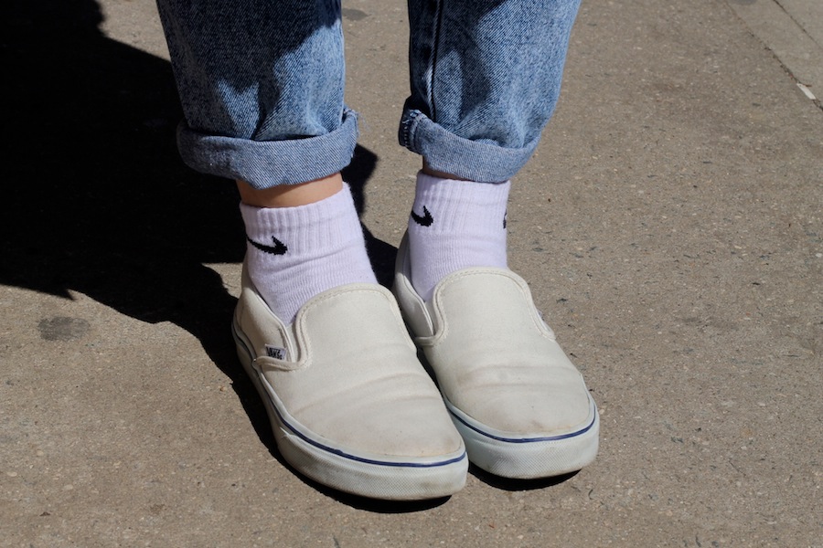 vans slip on blanche homme