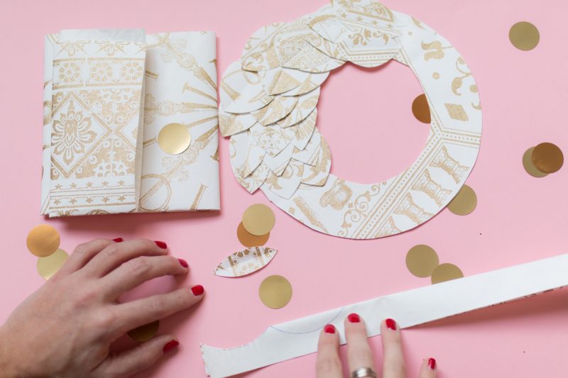 DIY Paper wreath Couronne en papier I Sp4nkblog